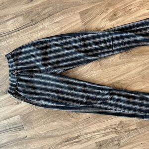 Brandy Melville Black and Gray Striped Straight Leg Pants